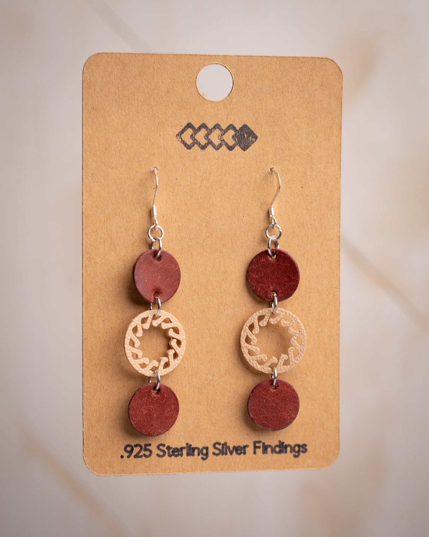 Full-grain leather earrings