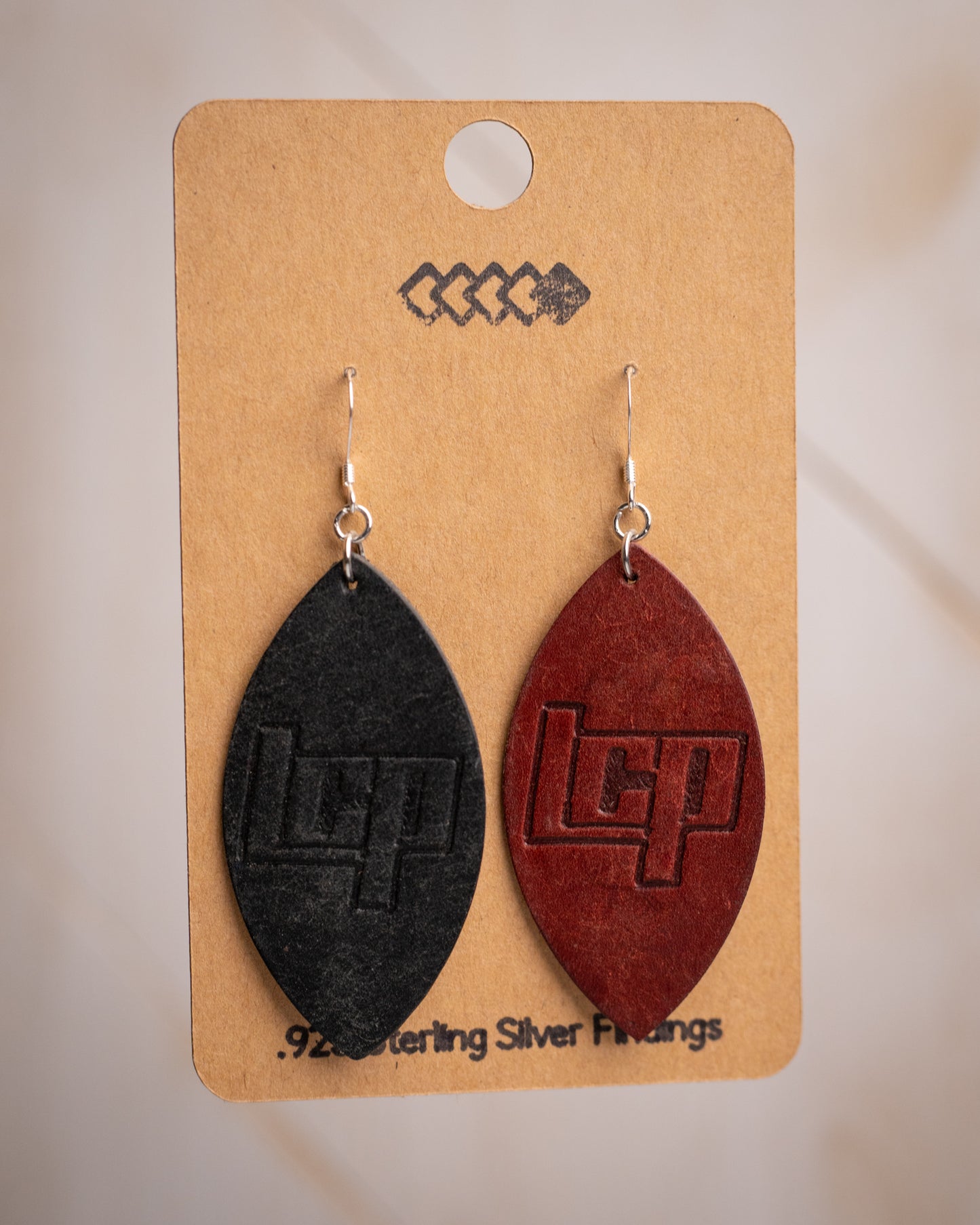 Full-grain leather earrings