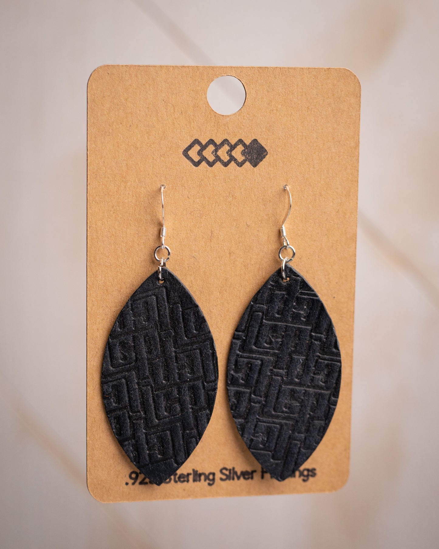 Full-grain leather earrings