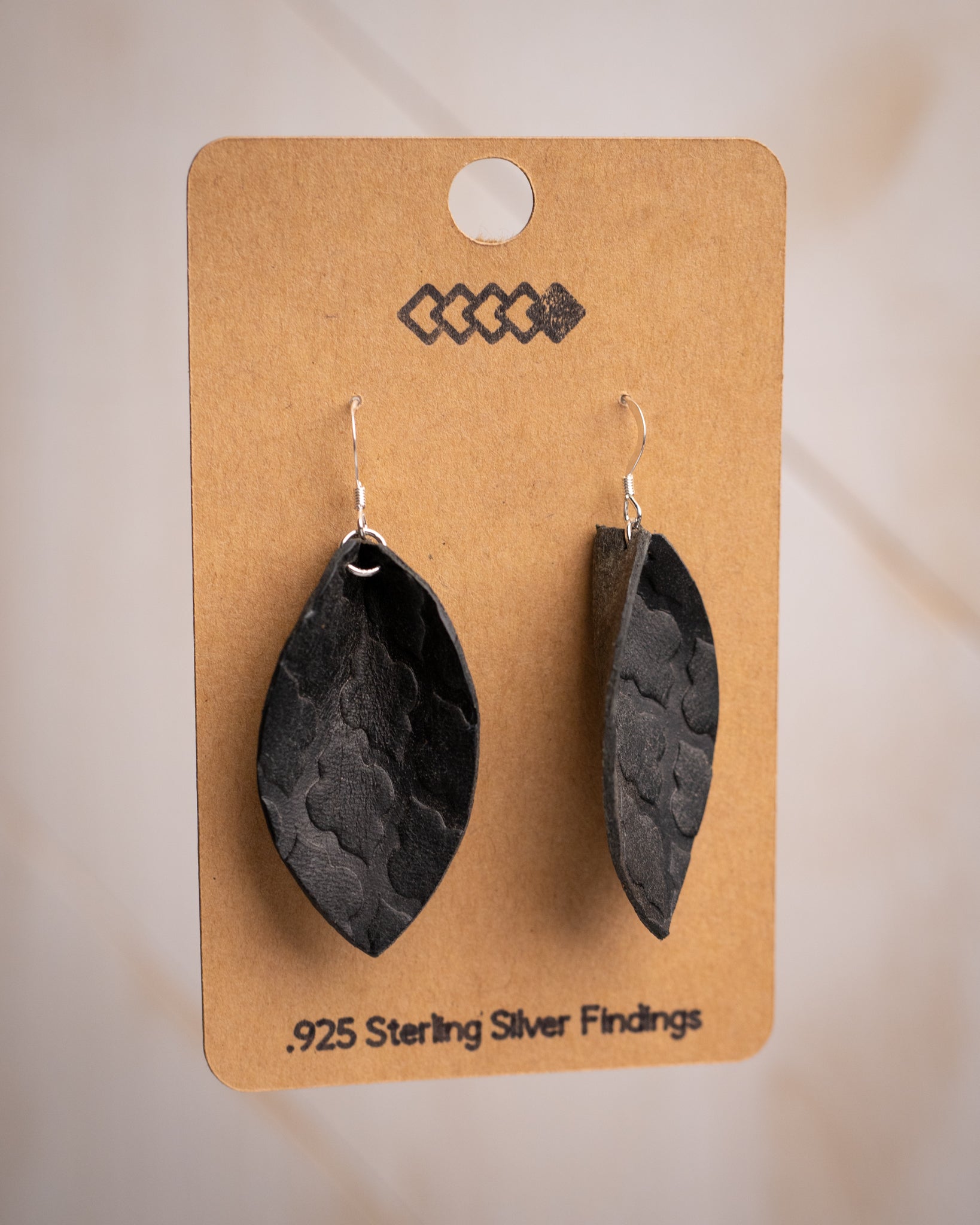 Full-grain leather earrings