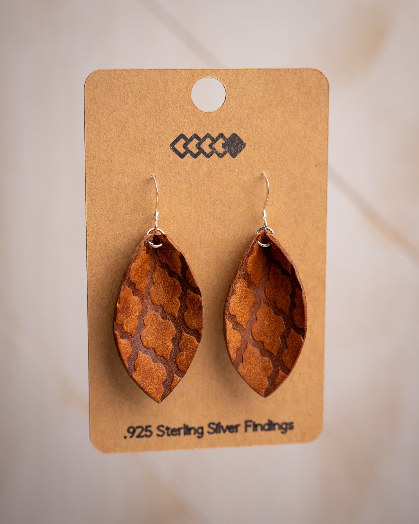 Full-grain leather earrings