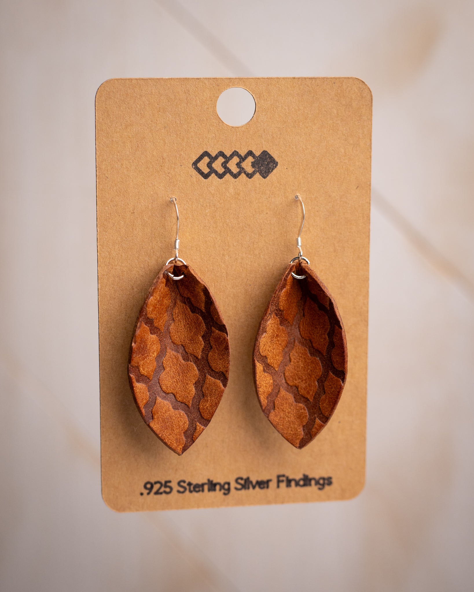 Full-grain leather earrings