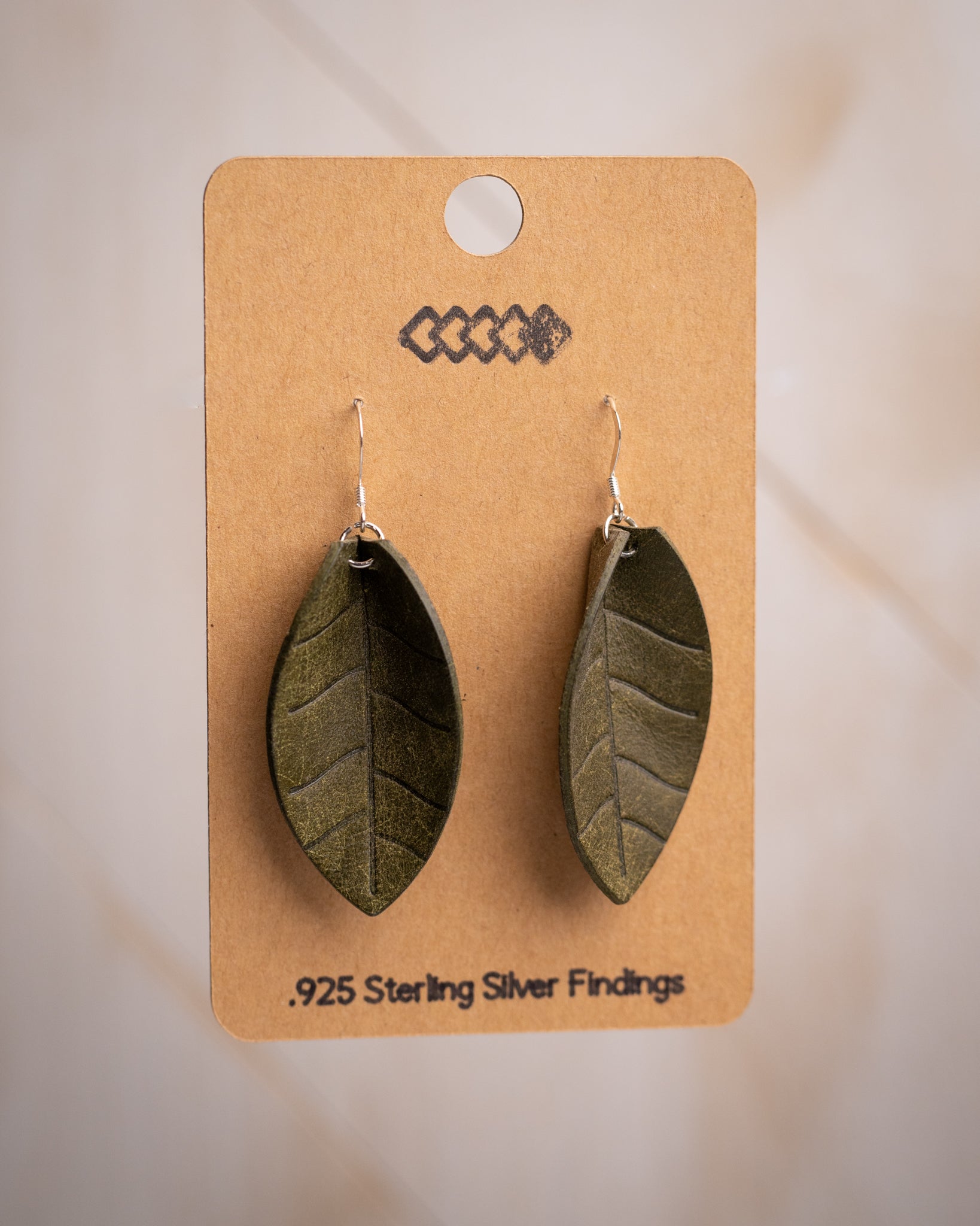 Full-grain leather earrings