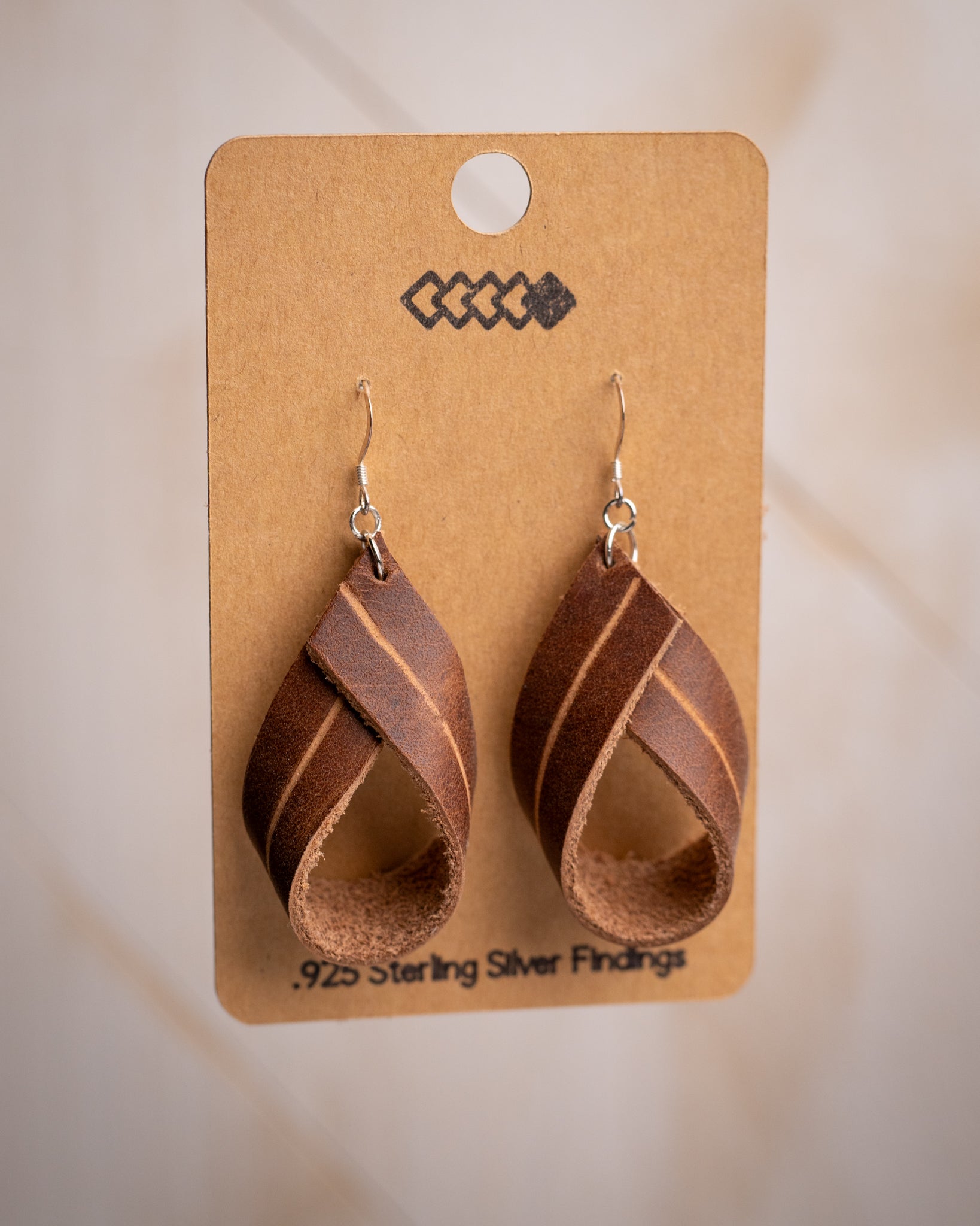 Full-grain leather earrings