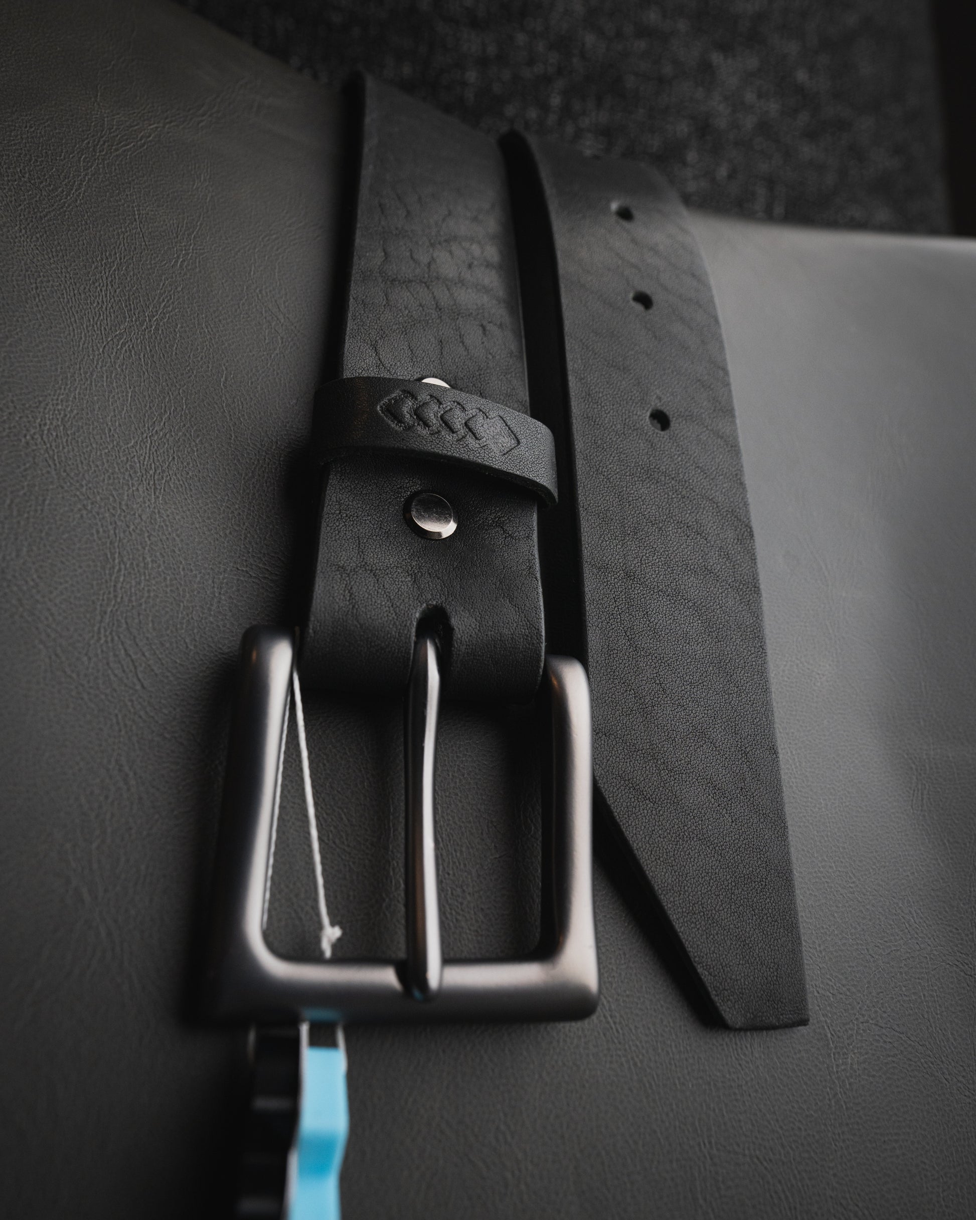 Custom Belt in Black and Satin Gunmetal